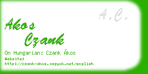 akos czank business card