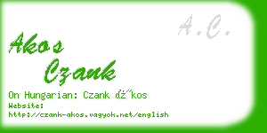 akos czank business card